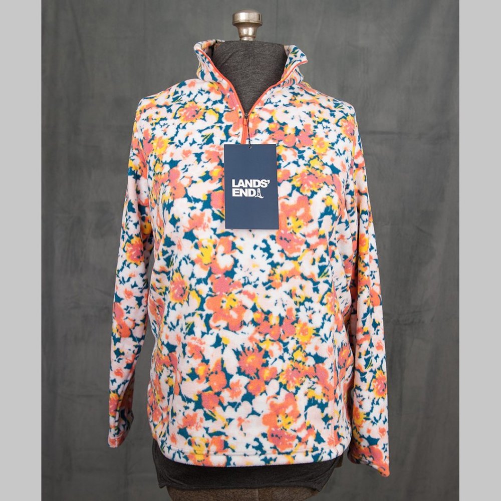 NWT - Lands' End Fleece Pullover - Size L